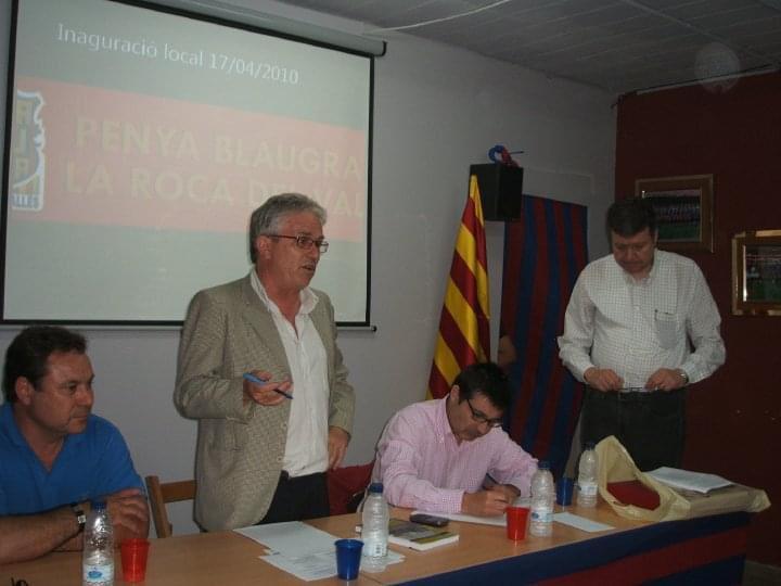 Inauguració del local social de la Penya Blaugrana La Roca del Vallès, 17 d'abril de 2010